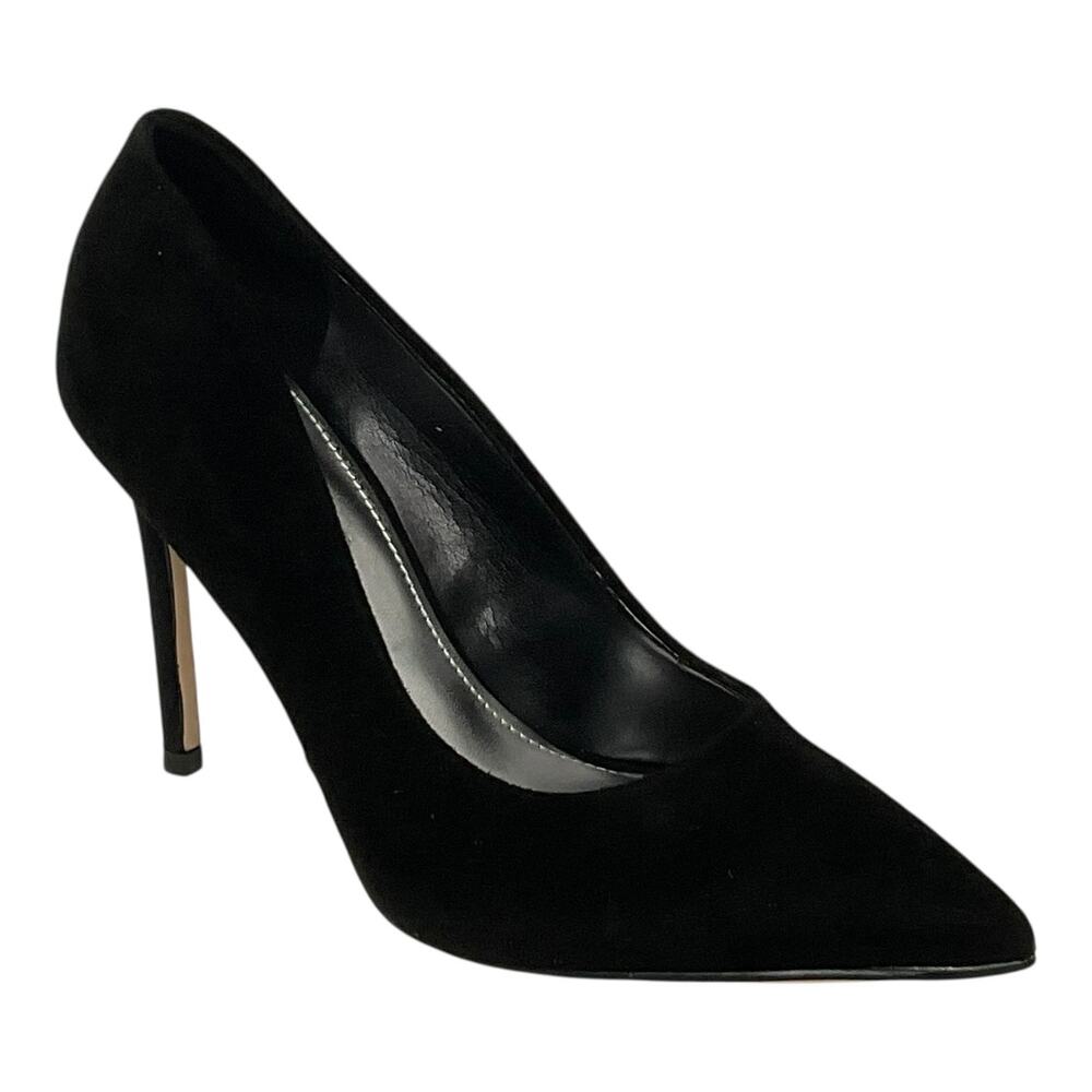 Nine West Women's Fresh Suede Pointed Toe Stiletto Heel Pumps Black Size 7